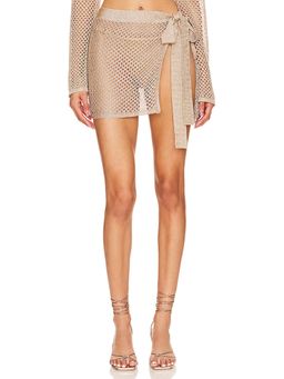 House of Harlow 1960 - x REVOLVE Sana Metallic Open Stitch Tie Skirt