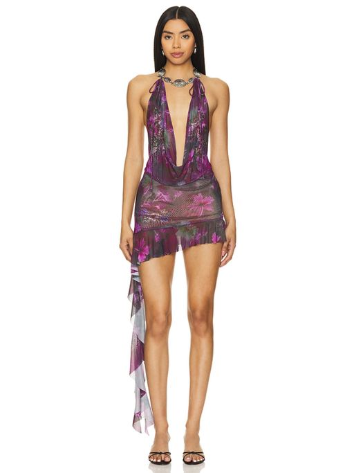 sachin and babi light blue dress Sheer Back Dress