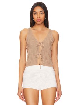 MORE TO COME - Anaya Tie Front Top