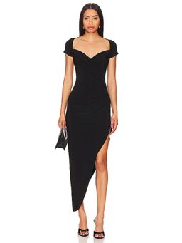 Norma Kamali - Cap Sleeve Sweetheart Side Drape Gown