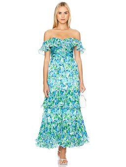 AMUR - Pia Pleated Midi Dress