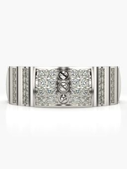 Valanova - Sterling Silver Plated with White Gold and Certified Lab Grown Diamond 0.53Cts