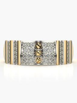 Valanova - Sterling Silver Plated with Yellow Gold and Certified Lab Grown Diamond 0.53Cts