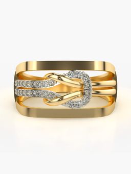 Valanova - Sterling Silver Plated with Yellow Gold and Certified Lab Grown Diamond 0.24Cts