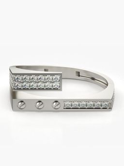 Valanova - Sterling Silver Plated with White Gold and Certified Lab Grown Diamond 0.35Cts