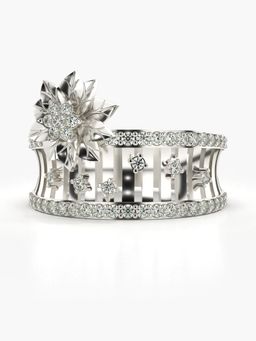 Valanova - Sterling Silver Plated with White Gold and Certified Lab Grown Diamond 0.48Cts