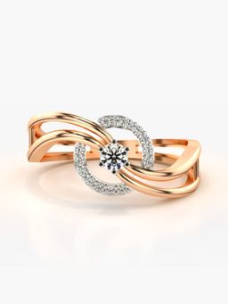 Valanova - Sterling Silver Plated with Rose Gold and Certified Lab Grown Diamond 0.20Cts