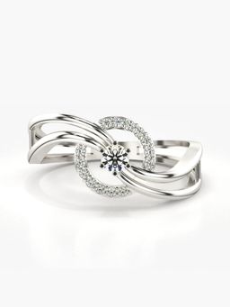 Valanova - Sterling Silver Plated with White Gold and Certified Lab Grown Diamond 0.20Cts