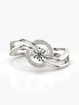 Valanova - Sterling Silver Plated with White Gold and Certified Lab Grown Diamond 0.26Cts