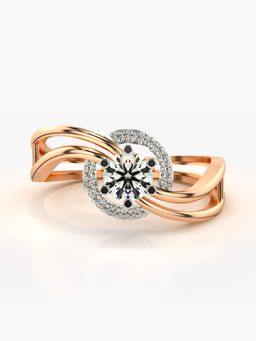 Valanova - Sterling Silver Plated with Rose Gold and Certified Lab Grown Diamond 0.49Cts