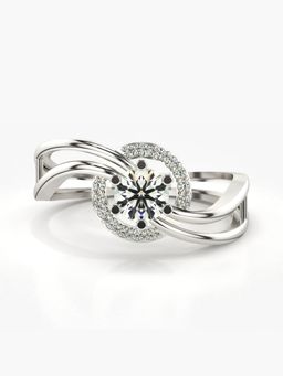 Valanova - Sterling Silver Plated with White Gold and Certified Lab Grown Diamond 0.49Cts