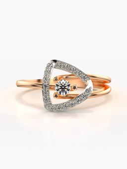 Valanova - Sterling Silver Plated with Rose Gold and Certified Lab Grown Diamond 0.24Cts