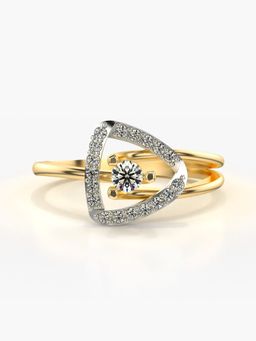 Valanova - Sterling Silver Plated with Yellow Gold and Certified Lab Grown Diamond 0.24Cts