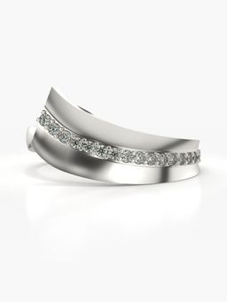 Valanova - Sterling Silver Plated with White Gold and Certified Lab Grown Diamond 0.16Cts