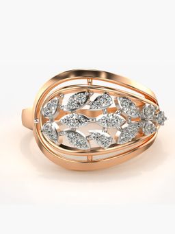 Valanova - Sterling Silver Plated with Rose Gold and Certified Lab Grown Diamond 0.28Cts