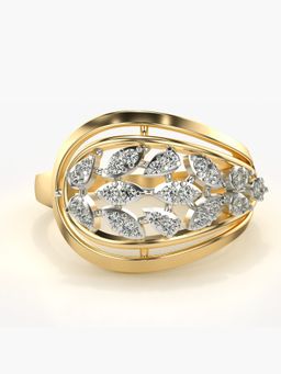 Valanova - Sterling Silver Plated with Yellow Gold and Certified Lab Grown Diamond 0.28Cts