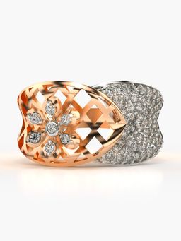 Valanova - Sterling Silver Plated with Rose Gold and Certified Lab Grown Diamond 0.63Cts