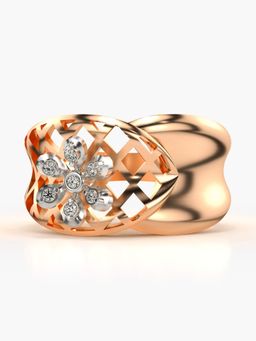 Valanova - Sterling Silver Plated with Rose Gold and Certified Lab Grown Diamond 0.07Cts