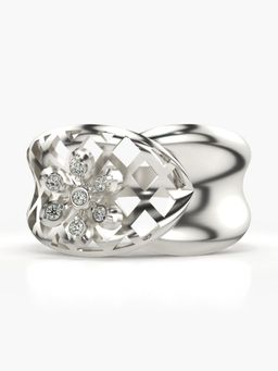 Valanova - Sterling Silver Plated with White Gold and Certified Lab Grown Diamond 0.07Cts