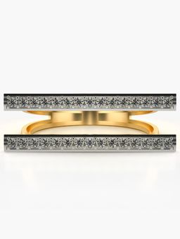 Valanova - Sterling Silver Plated with Yellow Gold and Certified Lab Grown Diamond 0.36Cts