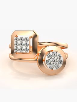 Valanova - Sterling Silver Plated with Rose Gold and Certified Lab Grown Diamond 0.28Cts