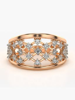 Valanova - Sterling Silver Plated with Rose Gold and Certified Lab Grown Diamond 0.41Cts