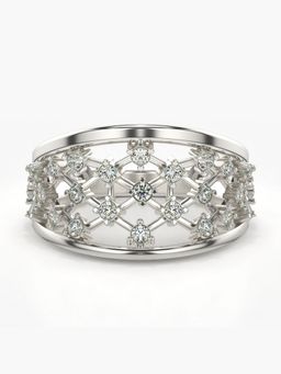 Valanova - Sterling Silver Plated with White Gold and Certified Lab Grown Diamond 0.41Cts