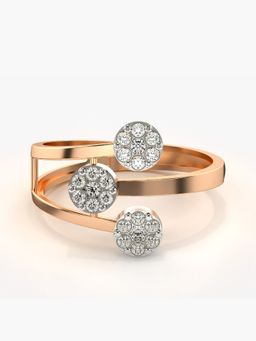 Valanova - Sterling Silver Plated with Rose Gold and Certified Lab Grown Diamond 0.26Cts