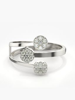 Valanova - Sterling Silver Plated with White Gold and Certified Lab Grown Diamond 0.26Cts