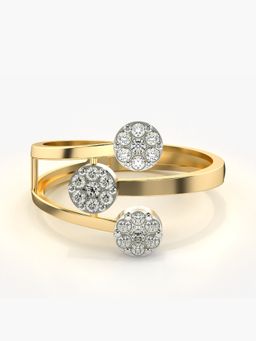 Valanova - Sterling Silver Plated with Yellow Gold and Certified Lab Grown Diamond 0.26Cts