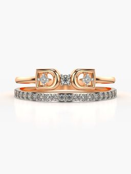 Valanova - Sterling Silver Plated with Rose Gold and Certified Lab Grown Diamond 0.25Cts