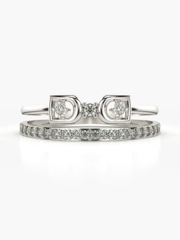 Valanova - Sterling Silver Plated with White Gold and Certified Lab Grown Diamond 0.25Cts