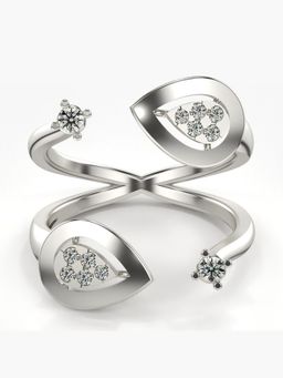 Valanova - Sterling Silver Plated with White Gold and Certified Lab Grown Diamond 0.22Cts