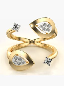 Valanova - Sterling Silver Plated with Yellow Gold and Certified Lab Grown Diamond 0.22Cts