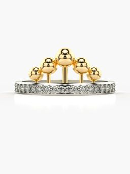 Valanova - Sterling Silver Plated with Yellow Gold and Certified Lab Grown Diamond 0.26Cts