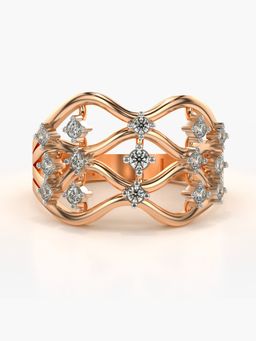 Valanova - Sterling Silver Plated with Rose Gold and Certified Lab Grown Diamond 0.30Cts