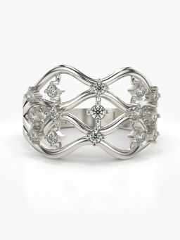 Valanova - Sterling Silver Plated with White Gold and Certified Lab Grown Diamond 0.30Cts