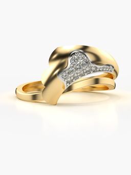 Valanova - Sterling Silver Plated with Yellow Gold and Certified Lab Grown Diamond 0.11Cts