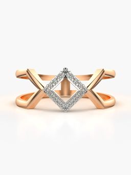 Valanova - Sterling Silver Plated with Rose Gold and Certified Lab Grown Diamond 0.11Cts
