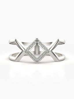 Valanova - Sterling Silver Plated with White Gold and Certified Lab Grown Diamond 0.11Cts