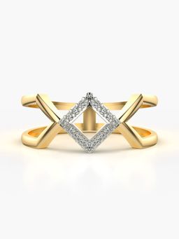 Valanova - Sterling Silver Plated with Yellow Gold and Certified Lab Grown Diamond 0.11Cts