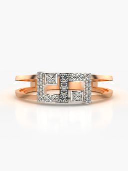 Valanova - Sterling Silver Plated with Rose Gold and Certified Lab Grown Diamond 0.19Cts