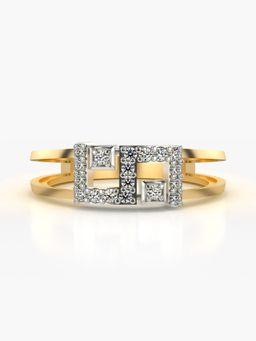Valanova - Sterling Silver Plated with Yellow Gold and Certified Lab Grown Diamond 0.19Cts