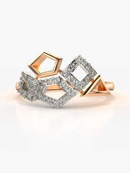 Valanova - Sterling Silver Plated with Rose Gold and Certified Lab Grown Diamond 0.27Cts