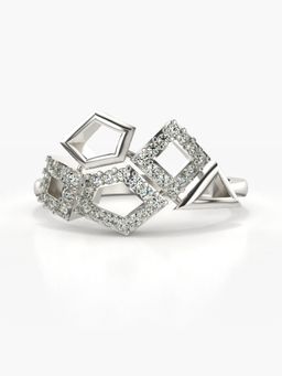 Valanova - Sterling Silver Plated with White Gold and Certified Lab Grown Diamond 0.27Cts