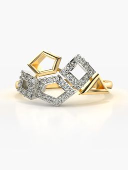 Valanova - Sterling Silver Plated with Yellow Gold and Certified Lab Grown Diamond 0.27Cts