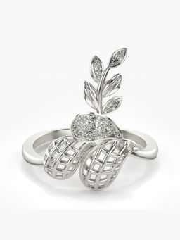Valanova - Sterling Silver Plated with White Gold and Certified Lab Grown Diamond 0.12Cts