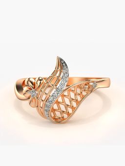 Valanova - Sterling Silver Plated with Rose Gold and Certified Lab Grown Diamond 0.07Cts