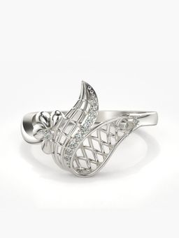 Valanova - Sterling Silver Plated with White Gold and Certified Lab Grown Diamond 0.07Cts