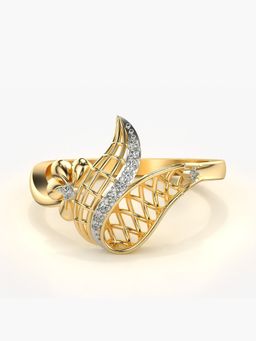 Valanova - Sterling Silver Plated with Yellow Gold and Certified Lab Grown Diamond 0.07Cts